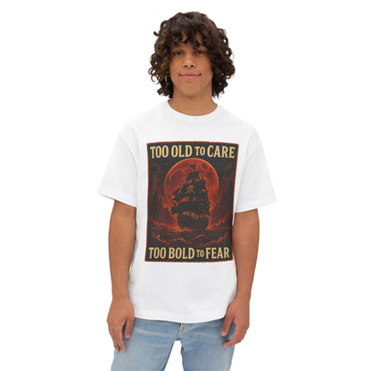 Too Old to Care, Too Bold to Fear – Pirate Ship Graphic T-Shirt for Men, Vintage Nautical Tee, Ocean Lover Gift